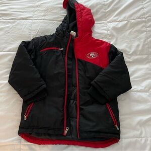 NFL 49ers boys 5-6 puffer coat